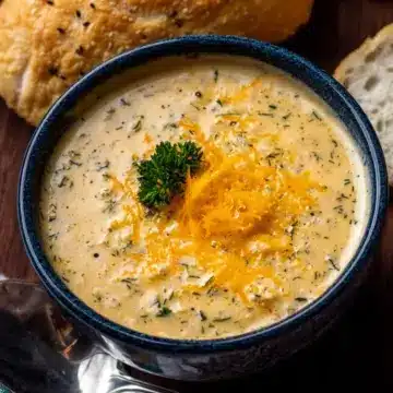 Hearty Cheddar Garlic Herb Potato Soup
