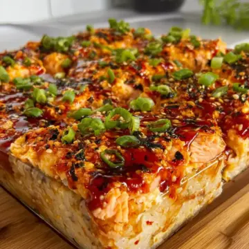 Spicy Salmon Sushi Bake