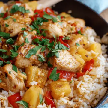 Easy Pineapple Chicken and Rice Skillet