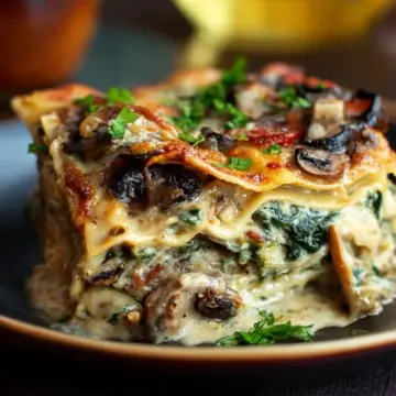 Mushroom Spinach Lasagna