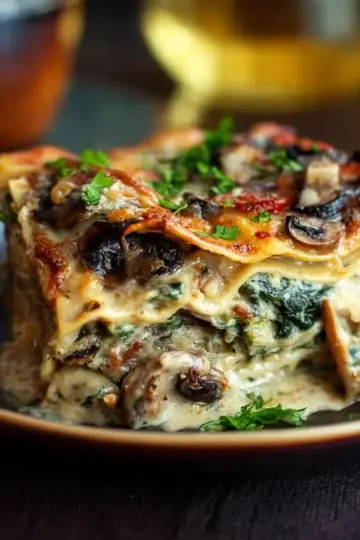 Mushroom Spinach Lasagna