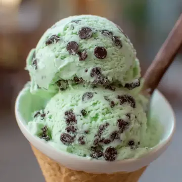 Easy Mint Chocolate Chip Ice Cream