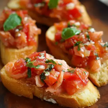 Smoked salmon bruschetta
