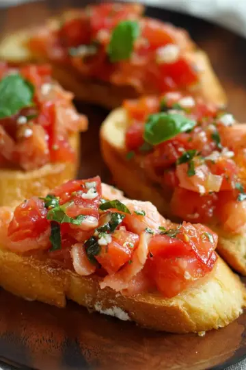 Smoked salmon bruschetta