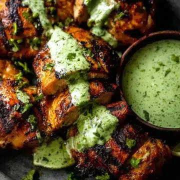 Peruvian Grilled Chicken Creamy Green Sauce