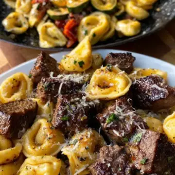 Garlic Parmesan Steak Tortellini
