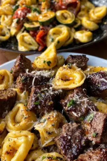Garlic Parmesan Steak Tortellini
