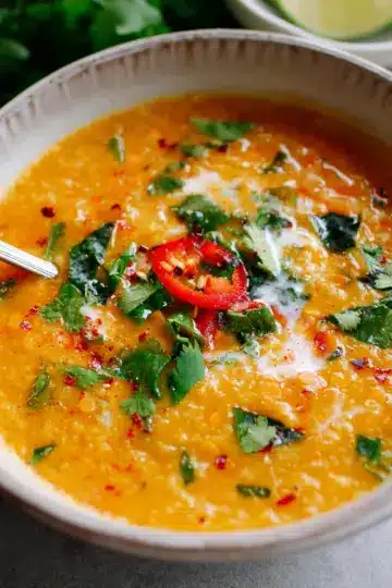 Thai Coconut Red Lentil Soup