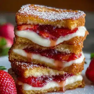 Fried Strawberry Cheesecake Sandwiches