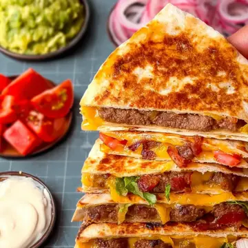 Smash Burger Quesadillas
