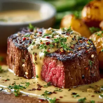 Rinderfilet mit Knoblauch Dijon Sahnesauce – zart, cremig & unglaublich aromatisch