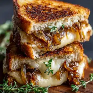 Pear & Apple Grilled Cheese With Caramelized Onions Recipe