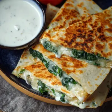 Spinach Feta Quesadilla
