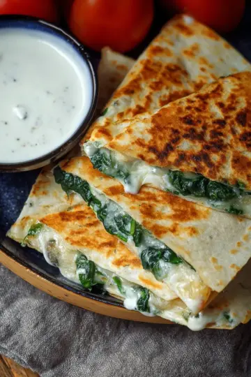 Spinach Feta Quesadilla
