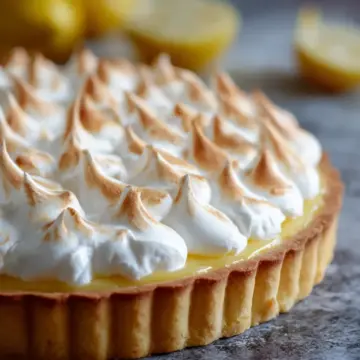French Lemon Cream Tart with Meringue