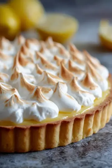 French Lemon Cream Tart with Meringue