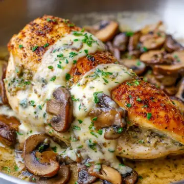 Mushroom Stuffed Chicken Breast
