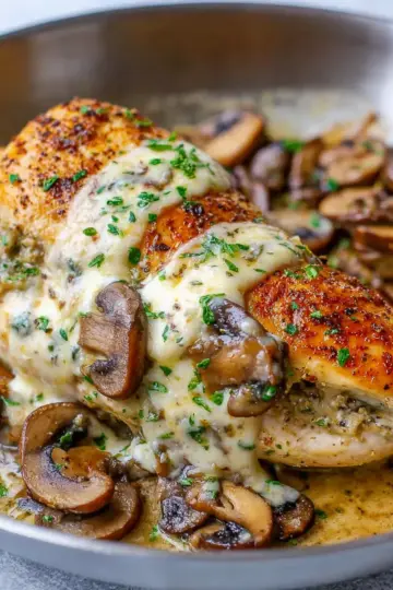 Mushroom Stuffed Chicken Breast