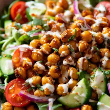 Crispy Chili Lime Chickpea Salad