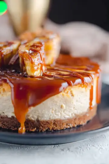 Caramelized Banana Cheesecake with Rum Glaze