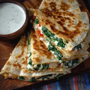 Spinach Feta Quesadilla