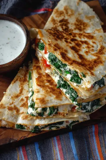Spinach Feta Quesadilla