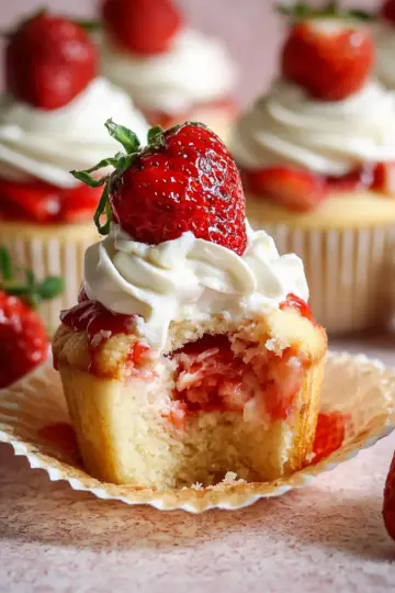 Strawberry Shortcake Cupcakes