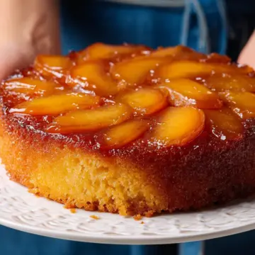 Caramel Peach Upside-Down Cake