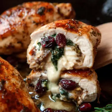 Cranberry and Brie Stuffed Chicken