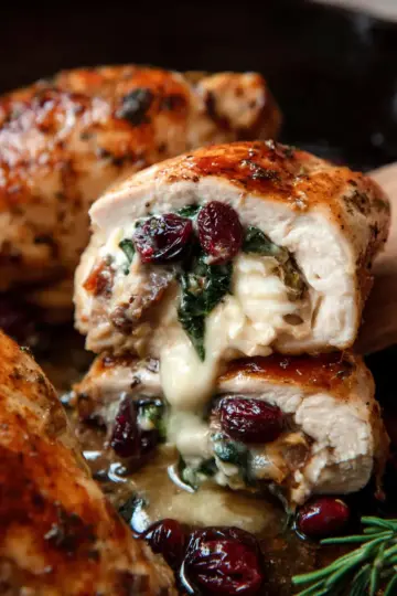 Cranberry and Brie Stuffed Chicken