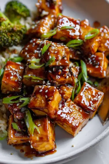 Easy Honey Garlic Tofu With Soy & Sesame