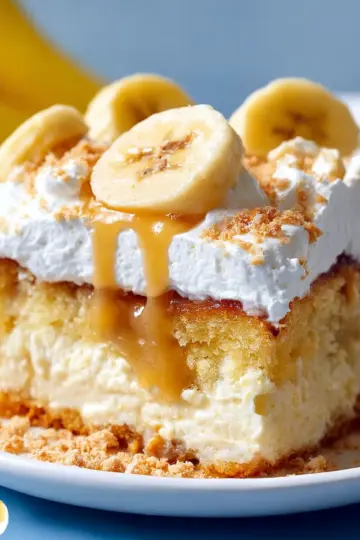 Banana Pudding Poke Cake
