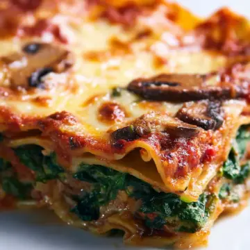 Spinach Mushroom Lasagna