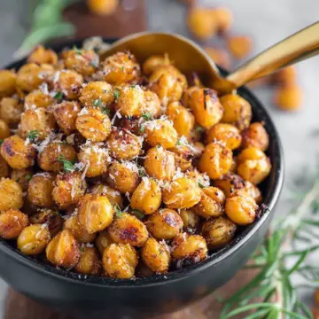 Crispy Parmesan Roasted Chickpeas