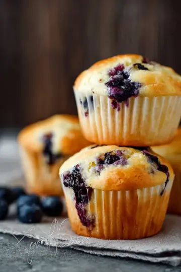 Sour Cream Blueberry Muffins