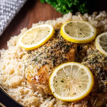 Slow Cooker Lemon Pepper Chicken with Rice