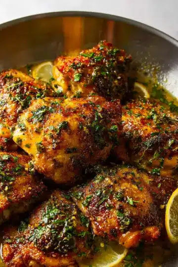 Baked Lemon Butter Chicken Thighs