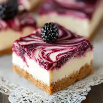 Blackberry Swirl Cheesecake Bars