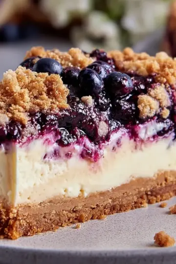 Blueberry Crumble Cheesecake