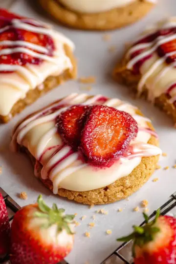 Strawberry Cheesecake Cookies