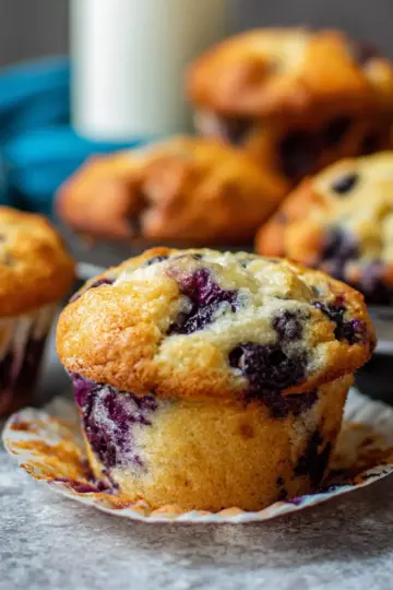 Greek Yogurt Blueberry Muffins (Low Sugar Recipe)