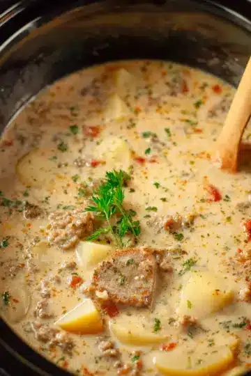 Slow Cooker Sausage Potato Soup