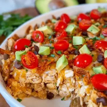 Healthy Chicken Taco Casserole
