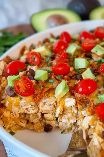 Healthy Chicken Taco Casserole