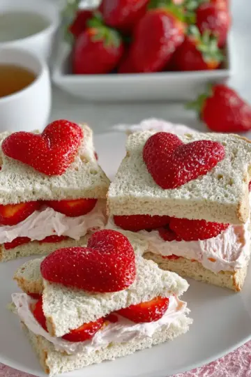 Easy Strawberry Tea Sandwiches