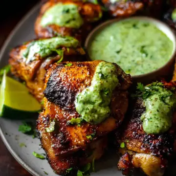 Peruvian Chicken with Green Sauce (Aji Verde)