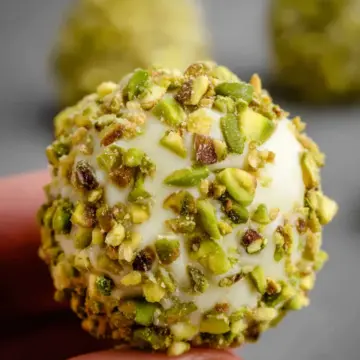 White Chocolate Pistachio Truffles