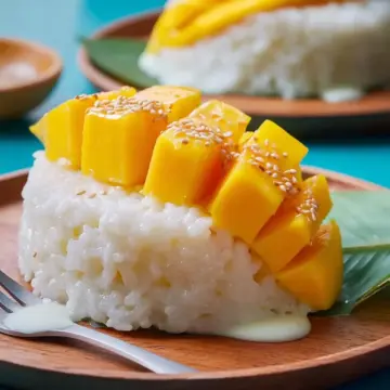 Thai Sweet Sticky Rice With Mango (Khao Neeo Mamuang)