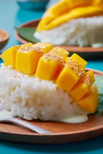 Thai Sweet Sticky Rice With Mango (Khao Neeo Mamuang)