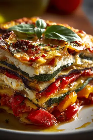 Layered Mediterranean Vegetable Lasagna